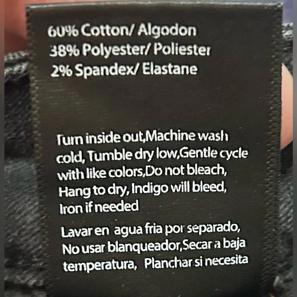 Insane Gene LA Women High Rise Flare Jeans sz 9/28 Black Raw Hem Boho Festival - Picture 9 of 9